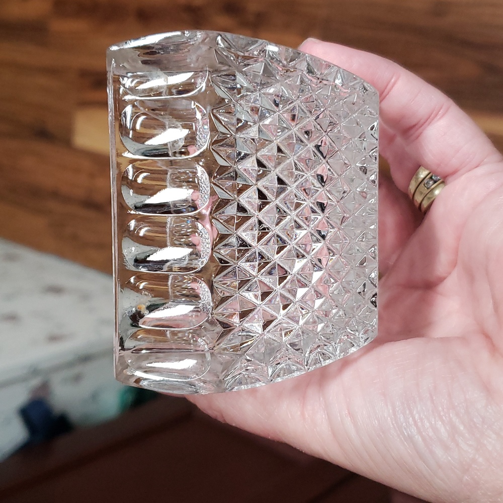 Vintage Fine Crystal Sugar Bowl, Cover & Spoon - Picture 4 of 7